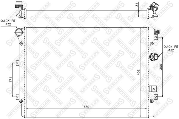Radiator racire motor Stellox 10-25412-SX