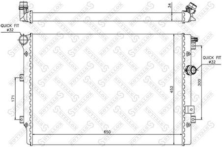 Radiator racire motor Stellox 10-25412-SX