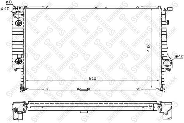 Radiator racire motor Stellox 10-25415-SX