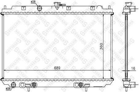 Radiator racire motor Stellox 10-25442-SX
