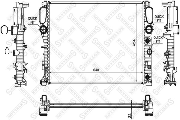 Radiator racire motor Stellox 10-25454-SX