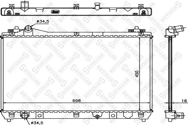 Radiator racire motor Stellox 10-25457-SX