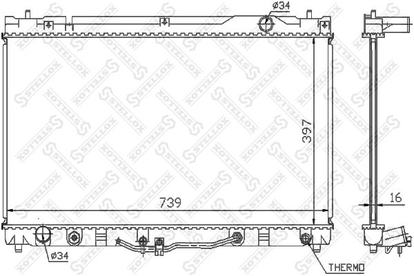 Radiator racire motor Stellox 10-25463-SX