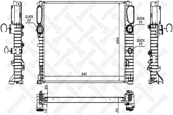 Radiator racire motor Stellox 10-25476-SX
