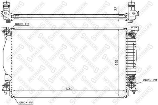 Radiator racire motor Stellox 10-25517-SX
