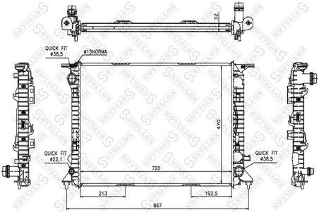 Radiator racire motor Stellox 10-25520-SX