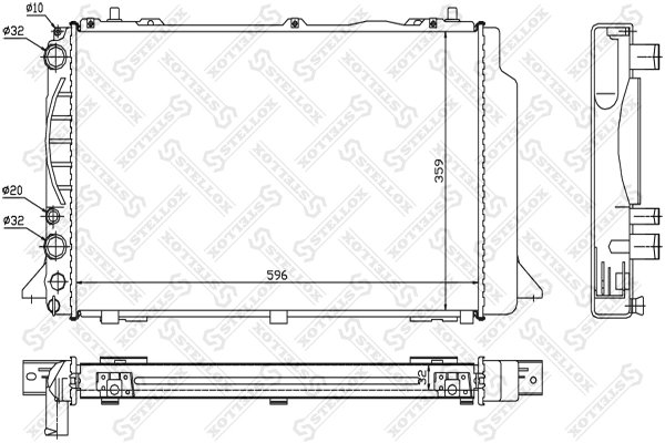 Radiator racire motor Stellox 10-25536-SX