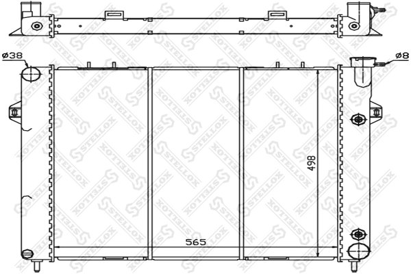 RADIATOR RACIRE MOTOR STELLOX 10-25614-SX - Compatibil cu JEEP