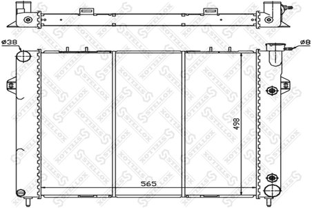 RADIATOR RACIRE MOTOR STELLOX 10-25614-SX - Compatibil cu JEEP