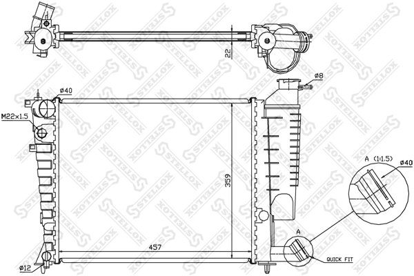 Radiator racire motor Stellox 10-25660-SX
