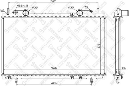 Radiator racire motor Stellox 10-25692-SX