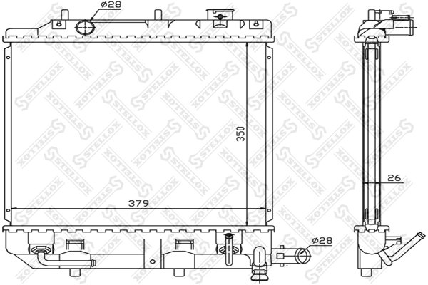 Radiator racire motor Stellox 10-25850-SX