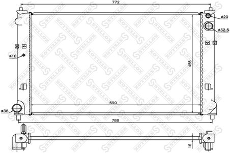 Radiator racire motor Stellox 10-25855-SX