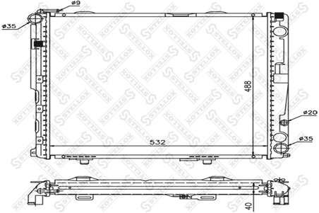 RADIATOR RACIRE MOTOR STELLOX 10-25904-SX - Compatibil cu MERCEDES-BENZ