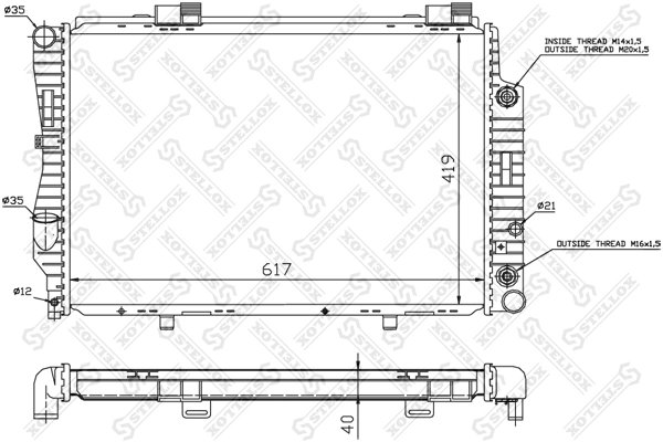 Radiator racire motor Stellox 10-25915-SX