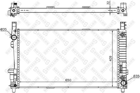 Radiator racire motor Stellox 10-25936-SX