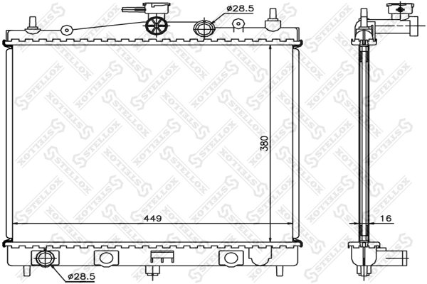 Radiator racire motor Stellox 10-25973-SX