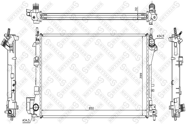 Radiator racire motor Stellox 10-26000-SX
