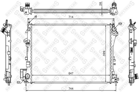 Radiator racire motor Stellox 10-26002-SX