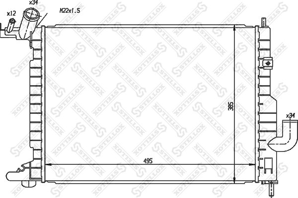 Radiator racire motor Stellox 10-26048-SX