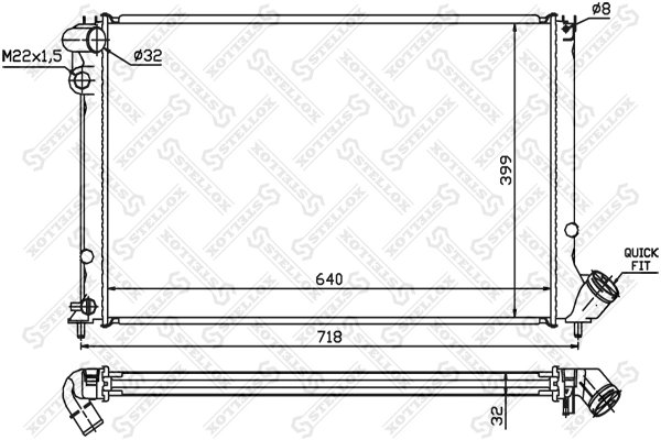 Radiator racire motor Stellox 10-26145-SX