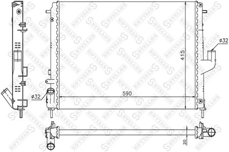 Radiator racire motor Stellox 10-26163-SX