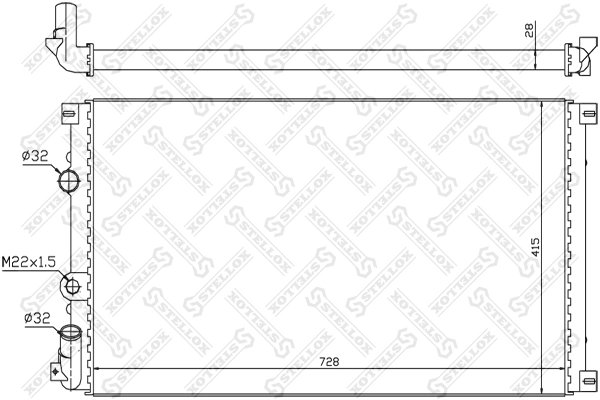 Radiator racire motor Stellox 10-26179-SX