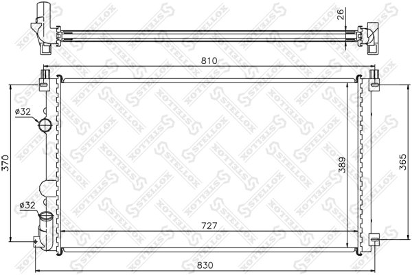 Radiator racire motor Stellox 10-26182-SX