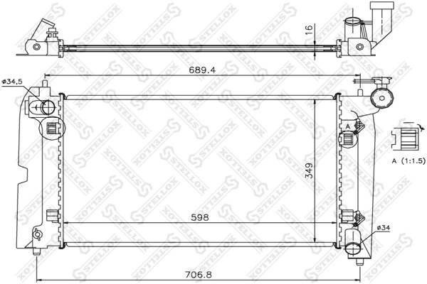 Radiator racire motor Stellox 10-26309-SX