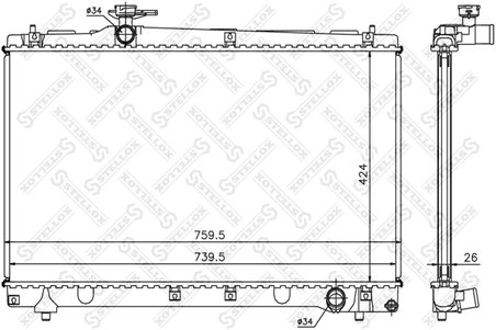 Radiator racire motor Stellox 10-26320-SX