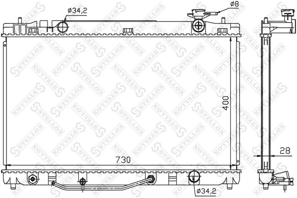 Radiator racire motor Stellox 10-26332-SX
