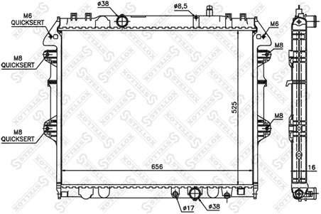 RADIATOR RACIRE MOTOR STELLOX 10-26341-SX - Compatibil cu TOYOTA