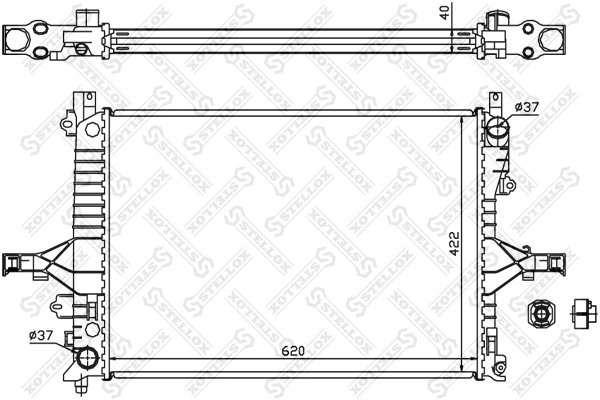 Radiator racire motor Stellox 10-26457-SX