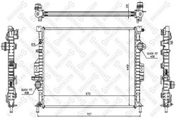 RADIATOR RACIRE MOTOR STELLOX 10-26464-SX - Compatibil cu FORD, LAND ROVER, VOLVO