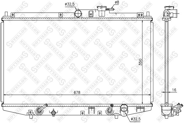Radiator racire motor Stellox 10-26672-SX