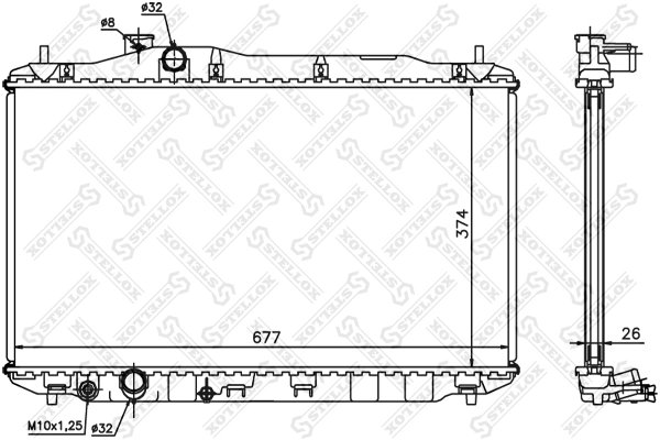 Radiator racire motor Stellox 10-26675-SX