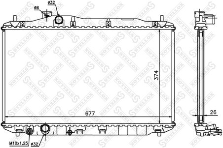 Radiator racire motor Stellox 10-26675-SX