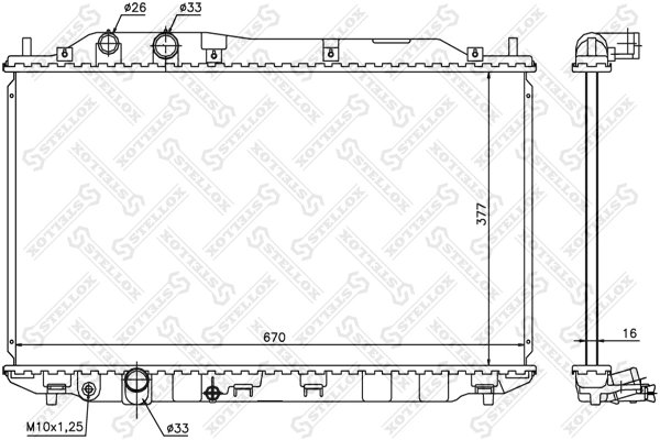 Radiator racire motor Stellox 10-26681-SX