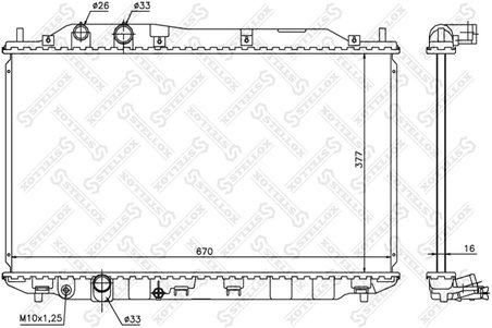 Radiator racire motor Stellox 10-26681-SX