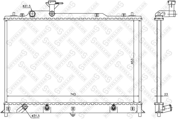 Radiator racire motor Stellox 10-26711-SX