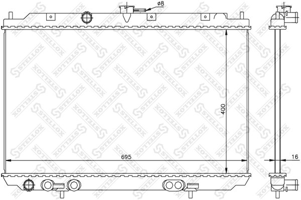 RADIATOR RACIRE MOTOR STELLOX 10-26721-SX - Compatibil cu NISSAN