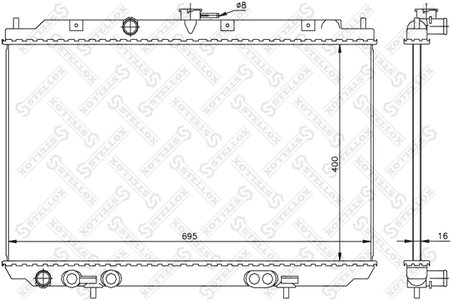 RADIATOR RACIRE MOTOR STELLOX 10-26721-SX - Compatibil cu NISSAN