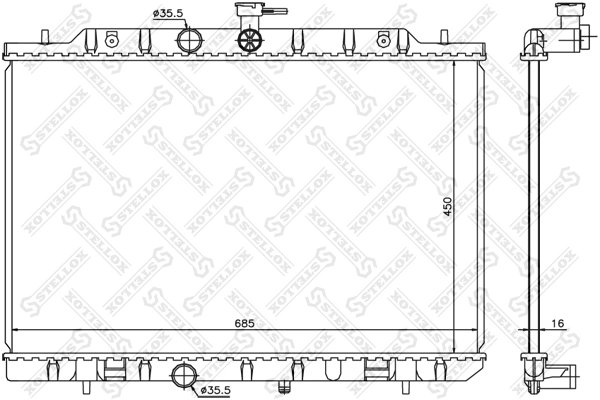 Radiator racire motor Stellox 10-26726-SX