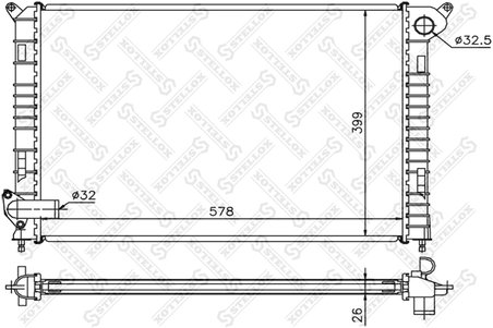 Radiator racire motor Stellox 10-26785-SX