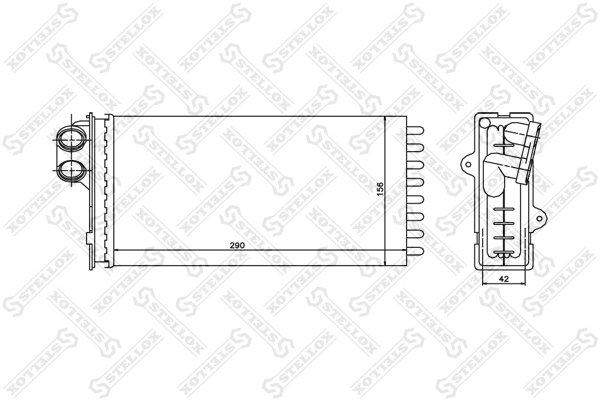 SCHIMBATOR CALDURA INCALZIRE HABITACLU STELLOX 10-35002-SX - Compatibil cu CITROEN, PEUGEOT