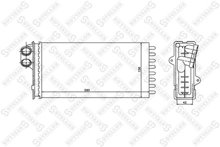 SCHIMBATOR CALDURA INCALZIRE HABITACLU STELLOX 10-35002-SX - Compatibil cu CITROEN, PEUGEOT