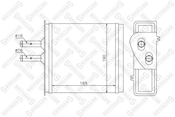 SCHIMBATOR CALDURA INCALZIRE HABITACLU STELLOX 10-35007-SX - Compatibil cu FIAT, LANCIA