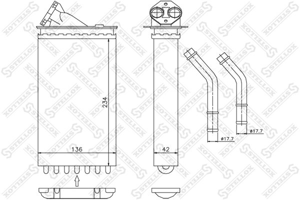 SCHIMBATOR CALDURA INCALZIRE HABITACLU STELLOX 10-35011-SX - Compatibil cu OPEL