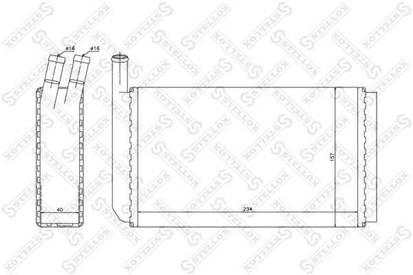 Schimbator caldura incalzire habitaclu Stellox 10-35018-SX