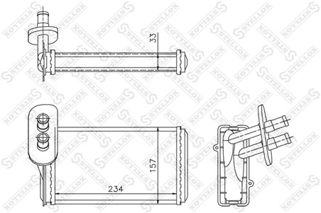 SCHIMBATOR CALDURA INCALZIRE HABITACLU STELLOX 10-35019-SX - Compatibil cu AUDI, SEAT, SKODA, VW